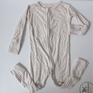 Little Sleepies Oatmeal Cream Footies One Piece 6-12M